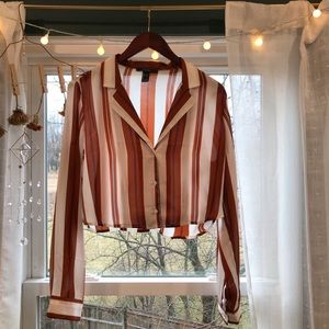 Retro cropped blouse, very lightweight, Forever 21